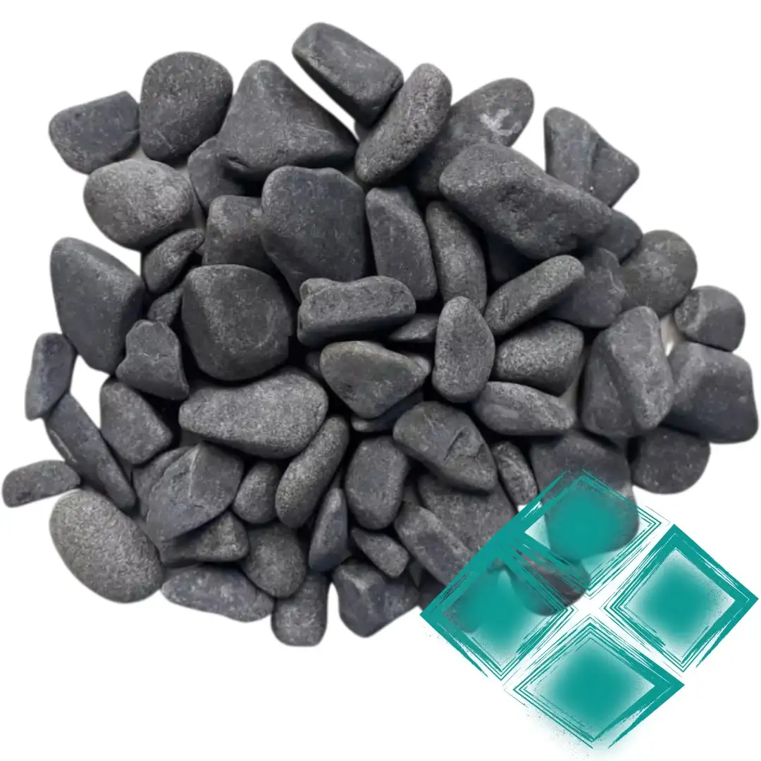 Seixo preto rolado